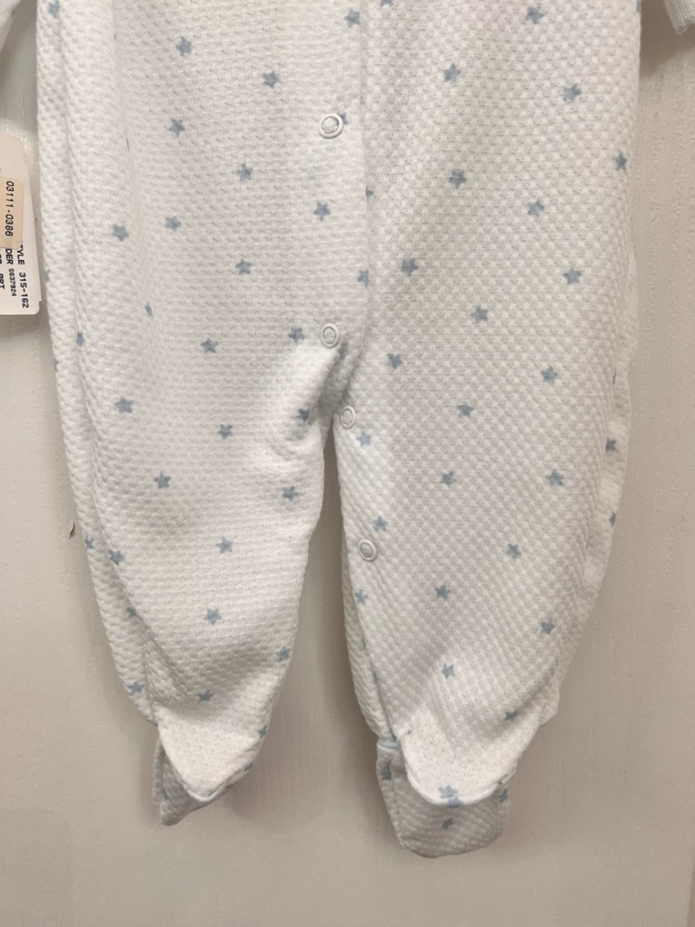 VTG Dior Baby White One-Piece Light Blue Sailboat & Bear & Logo Large 18-23 lbs. - Picture 12 of 15